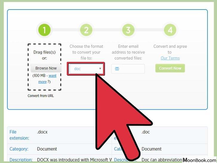 以Convert Docx to Doc Step 11为标题的图片