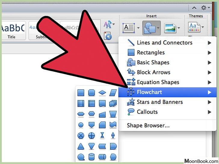 以Draw Flowcharts with Word 2003 Step 2为标题的图片