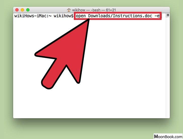 以Open Applications Using Terminal on Mac Step 4为标题的图片