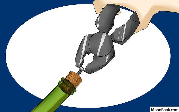以Open a Wine Bottle Without a Corkscrew Step 4为标题的图片