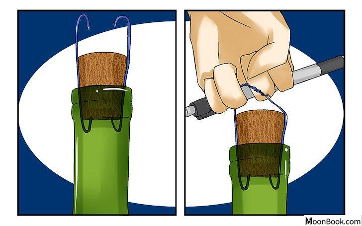 以Open a Wine Bottle Without a Corkscrew Step 9为标题的图片